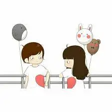 couple dp for whatsapp half half cartoon